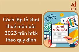 Cách Lập To Khai Thuế Môn Bài 2023 Trên Htkk