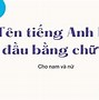 Tên Tiếng Anh Hay Cho Nam Chữ B